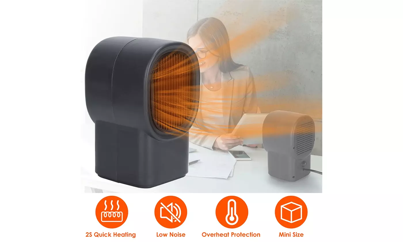 500W Portable Electric Space Heater Mini Desktop Personal Small Space Heater - Primary Image