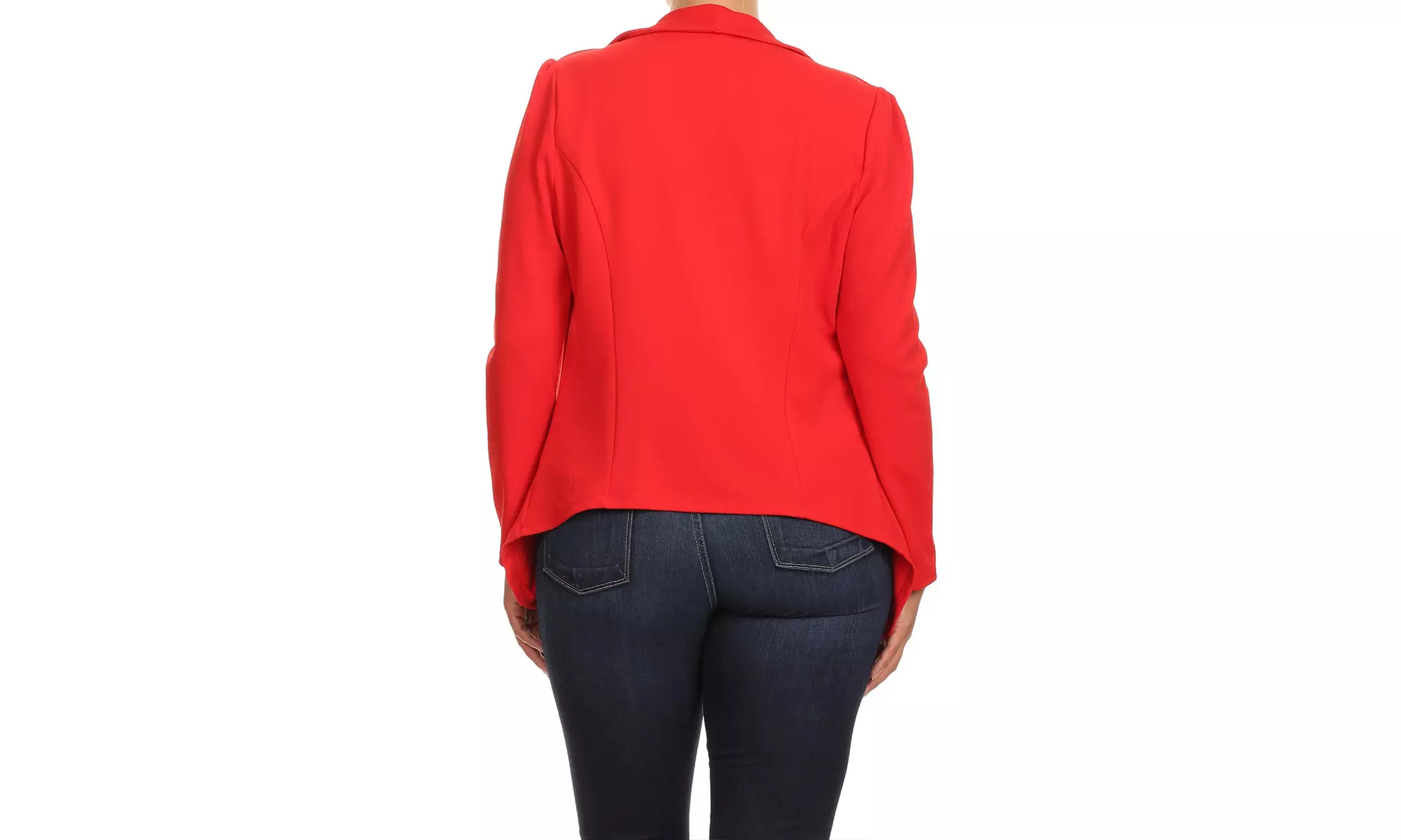 Women's Solid Plus Size Long Sleeves Blazer Jacket