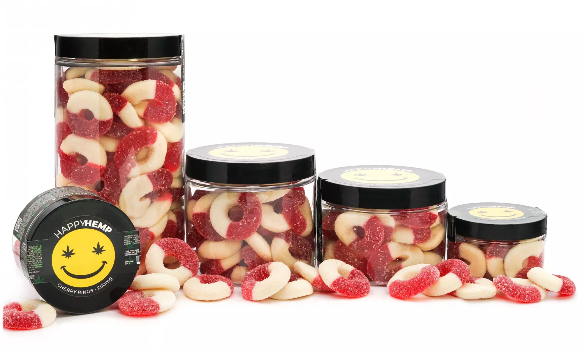 CBD Cherry Gummy Rings from Happy Hemp - Primary Image