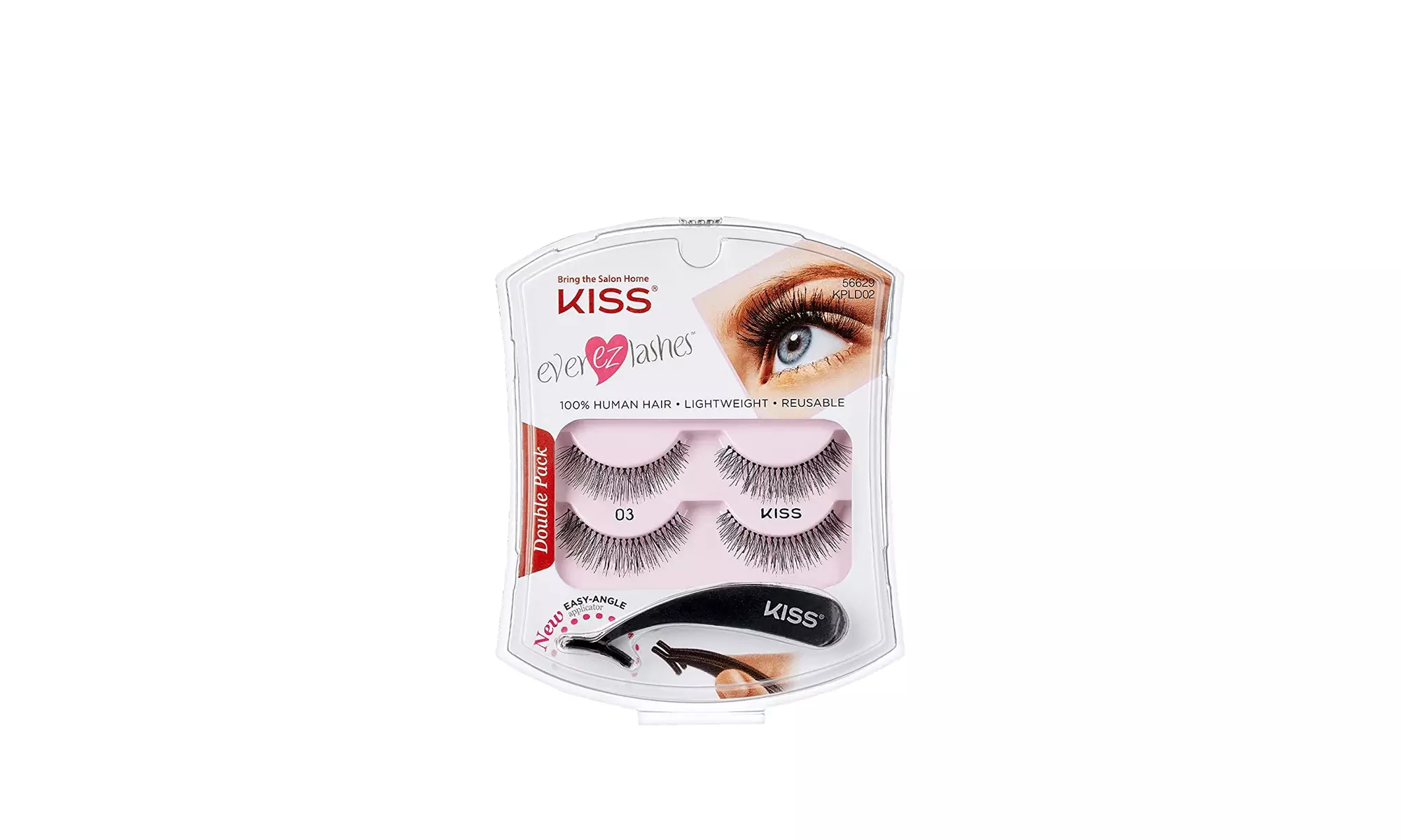 KISS Ever EZ Lashes Double Pack No. 03, Reusable Natural Eyelash Starter Kit - Primary Image