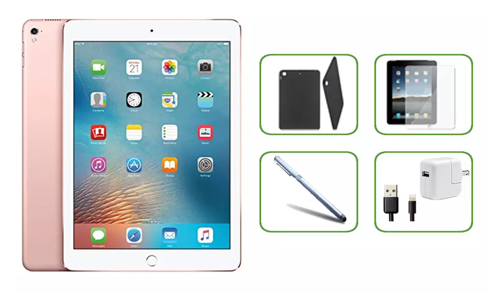 Apple iPad Pro 9.7" WiFi Tablet With Accessories Bundle Refurbished (B Grade)