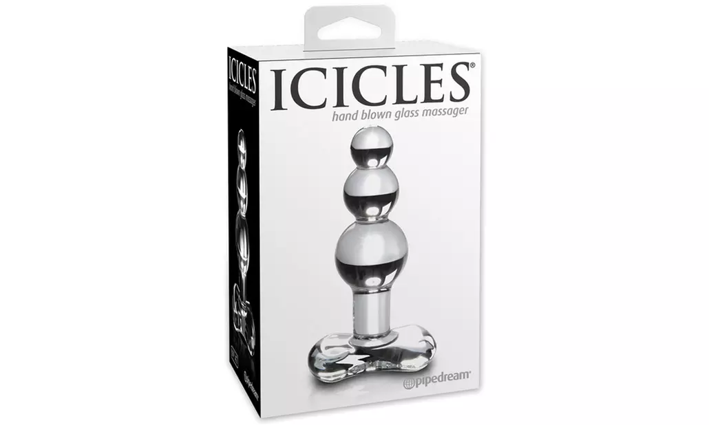 Clear Hand Blown Glass Anal Plug - Second Medium