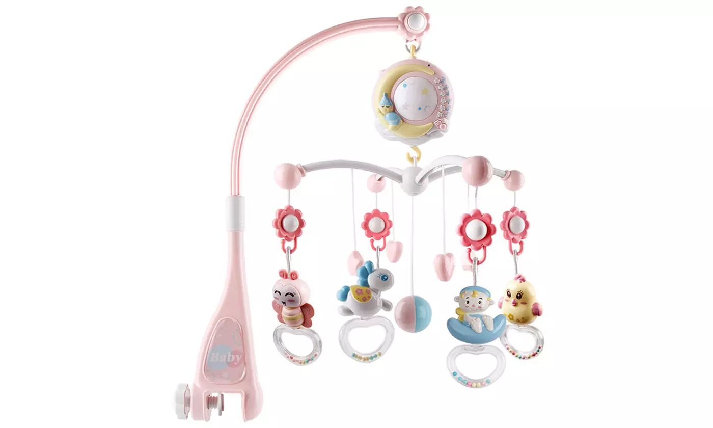  BabyLuv Rotating Musical Star Projector Rattle & Crib Mobile for Soothing Sleep