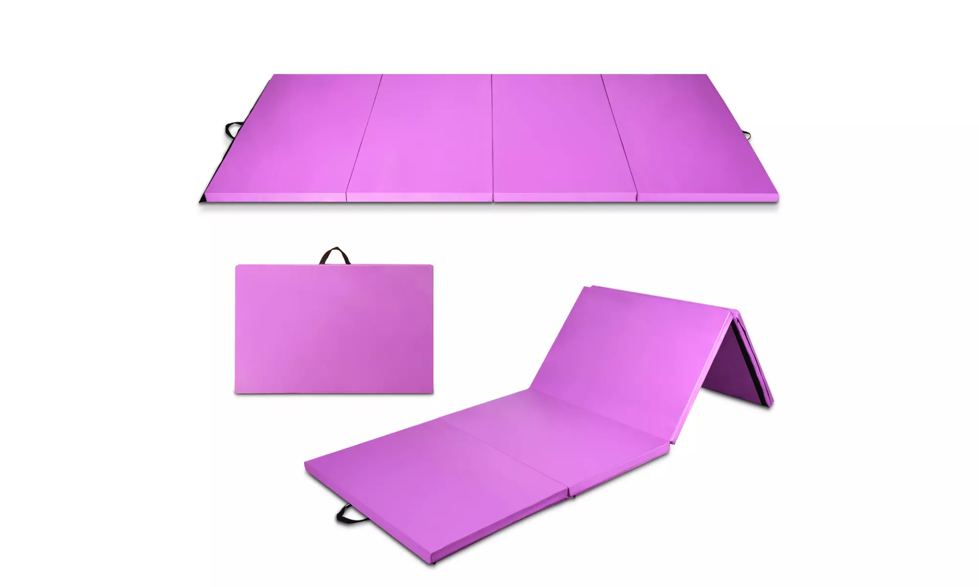 8' x 4' x 2" Folding Gymnastics Tumbling Mat Indoor Outdoor Gym Stretching Yoga - Primary Image