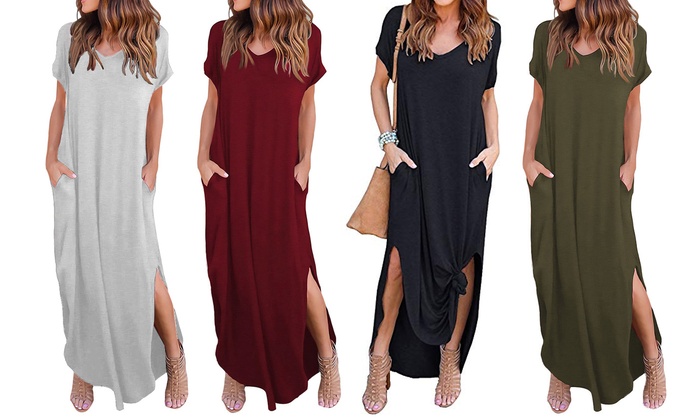 womens maxi dress with pockets