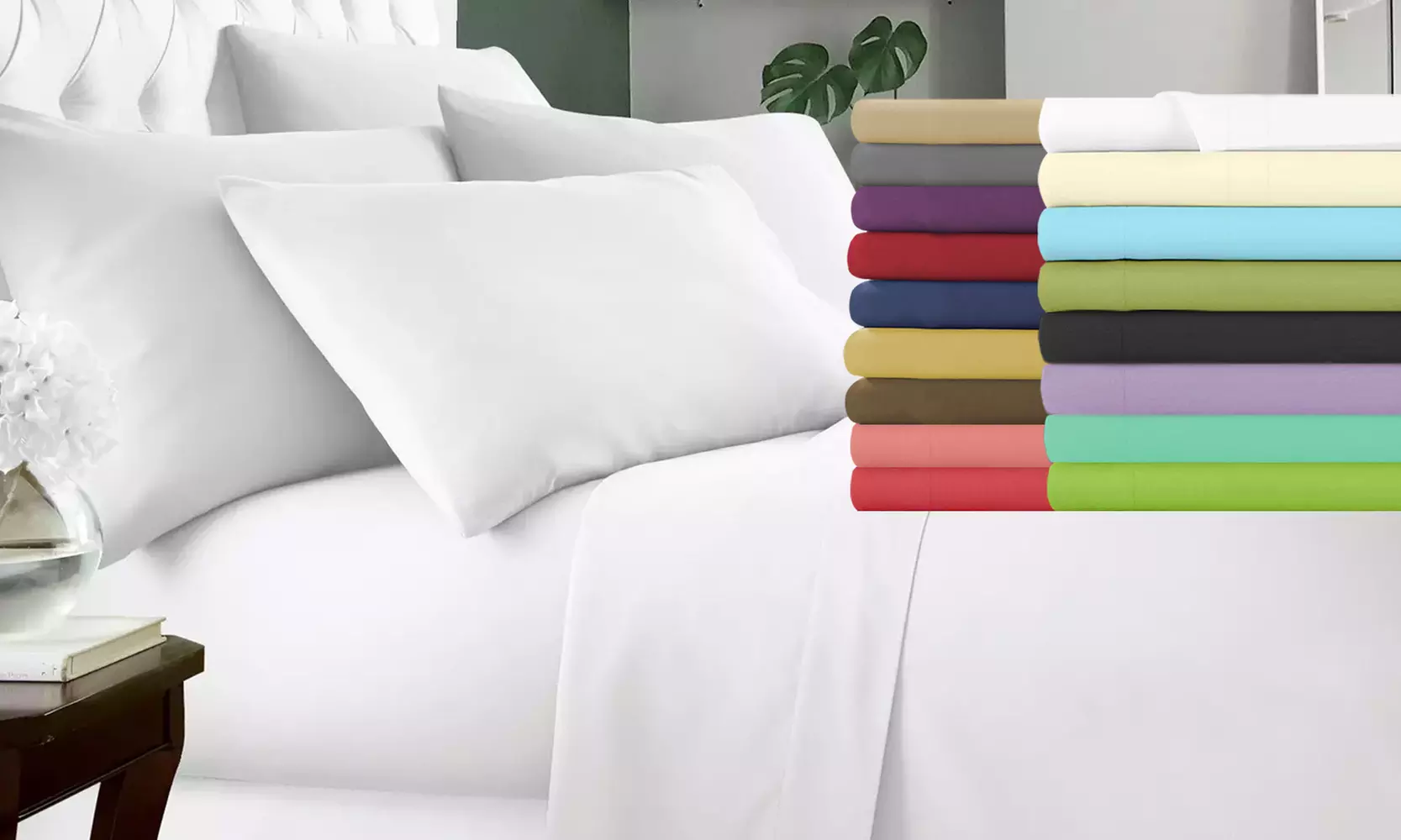 Luxury Home Cool Bamboo-Fiber Sheet Set (6-Piece) - Primary Image