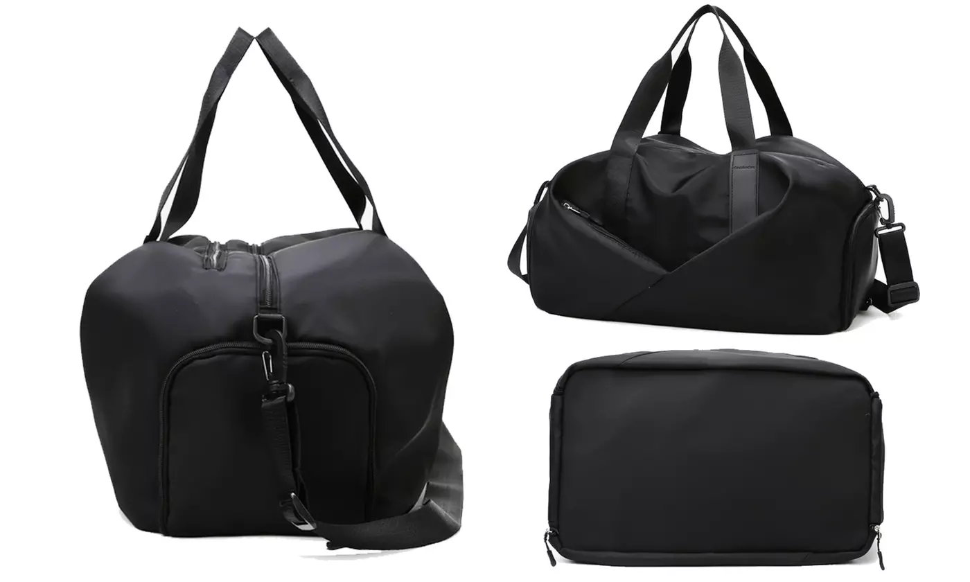 Large Sports Travel Duffel Bag Weekender Overnight Bag with Wet Pocket Gym Tote