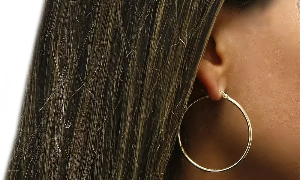 2MM French Lock Hoop 925 Sterling Silver Earrings - 10MM-65MM 