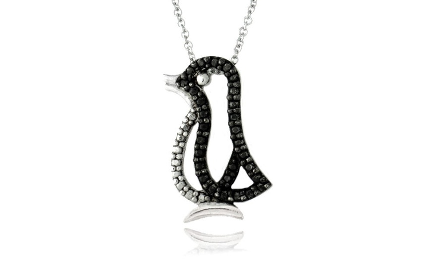 penguin diamond necklace