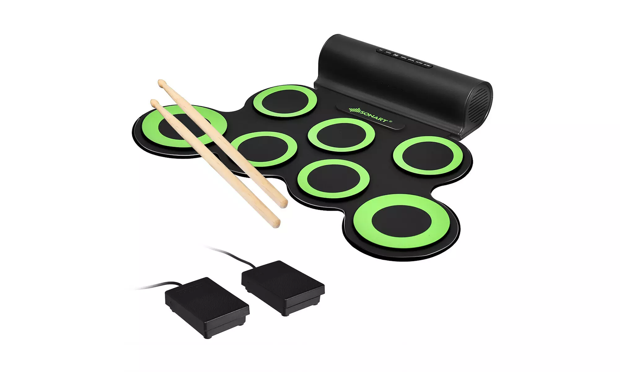 Costway Electronic Roll Up Drum Set 7 Pads MIDI Drum Kit w/2 Speaker & Headphone - Primary Image