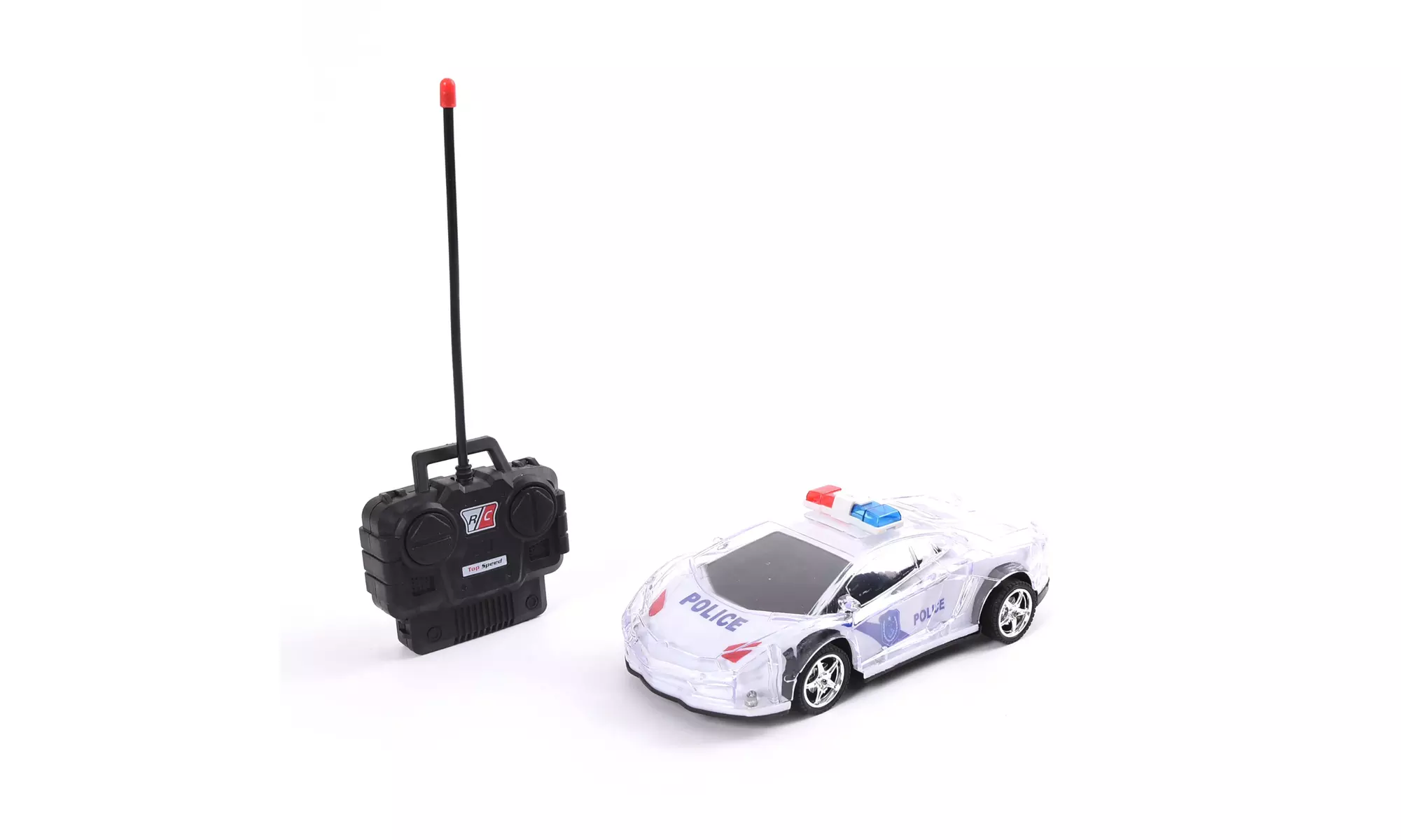 WonderPlay All About Action! 27Mhz R/C 4-Ch Car With Light - White - Primary Image