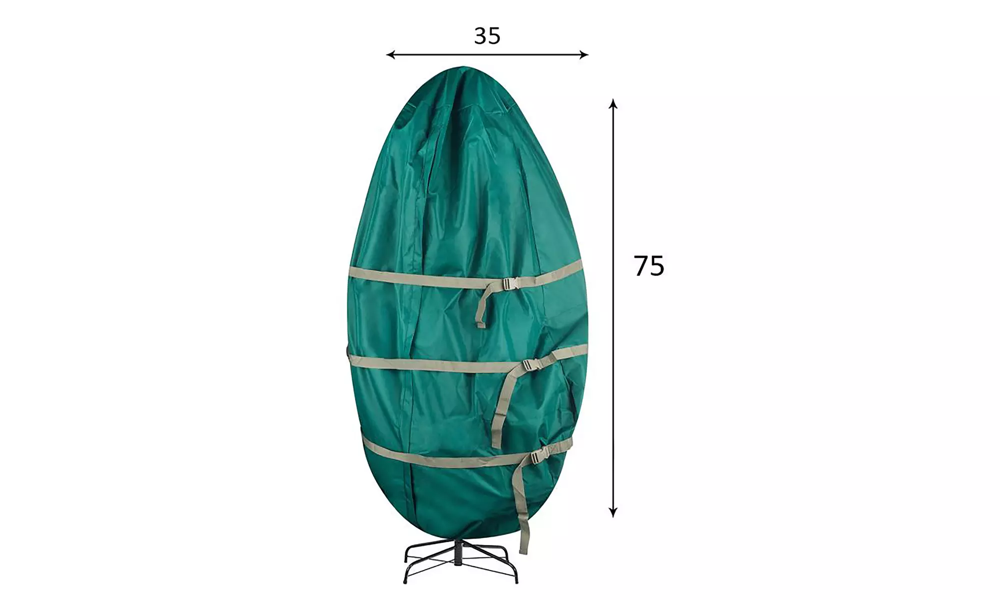 Premium Green Christmas Tree Canvas Storage Bag - Second Medium