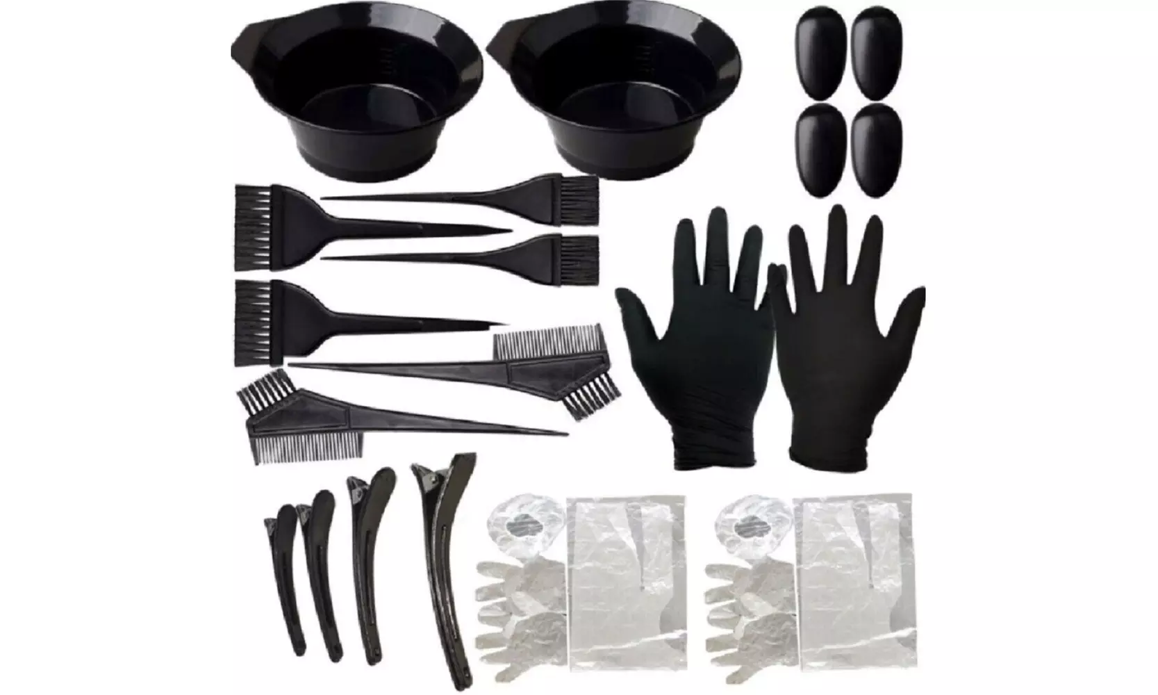 22 Pcs Hair Coloring Dyeing Kit Color Dye Mixing Bowl Brush Comb Salon Tint Tool - Primary Image