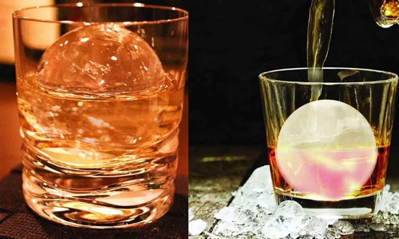 Silicone Ice Ball Trays Ice Cube Molds with Lid for Whiskey, Cocktails, Wine