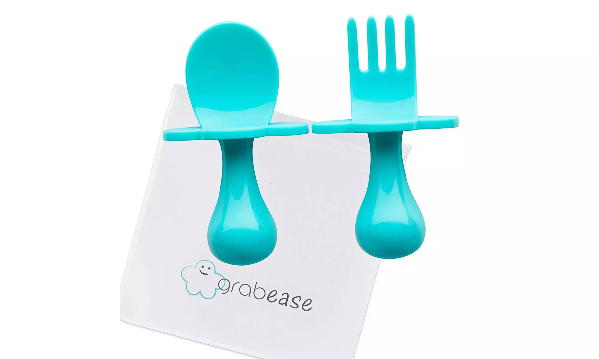 Self Feed Baby Utensils with a Togo Pouch - Anti-Choke, BPA-Free Baby Spoon - Primary Image
