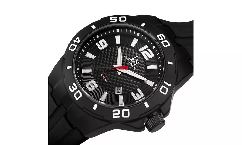 Joshua & Sons Men's Japanese Quartz Date Display Strap Watch JXGP115