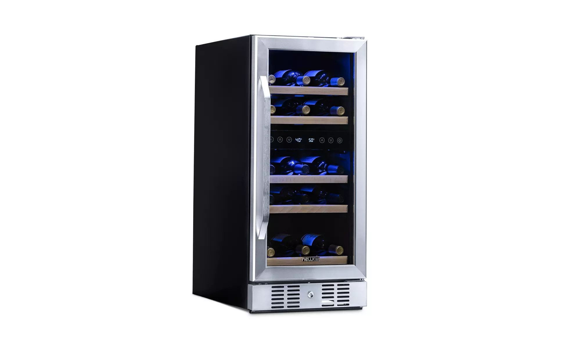 Remanufactured Newair 15" Built-in 29 Bottle Dual Zone Compressor Wine Fridge - Second Medium
