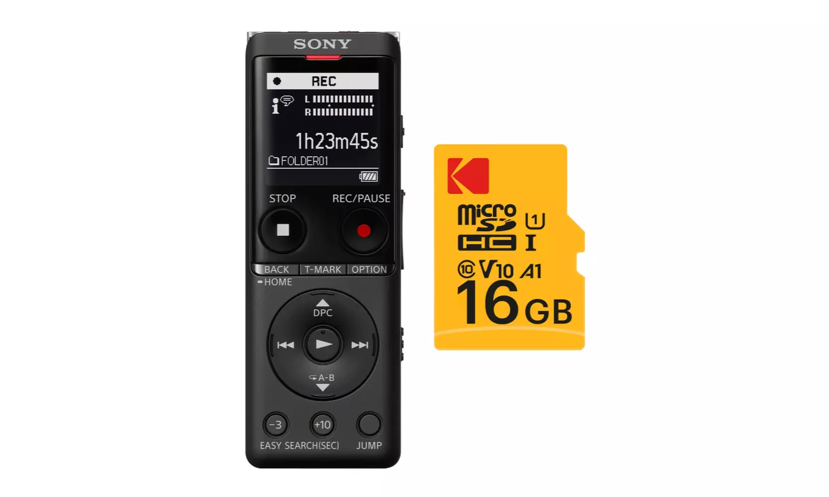 Sony ICD-UX570 Digital Voice Recorder (Black) with 16GB Memory Card - Primary Image