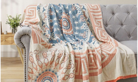 Peace Nest Peace Nest Boho Throw Blanket 1 Twin Floral 60x80