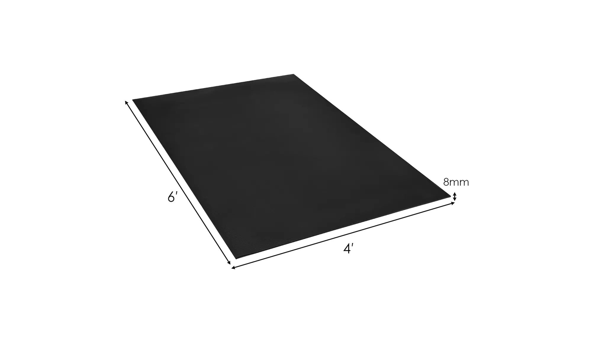 Large Yoga Mat 6' x 4' x 8 mm Thick Workout Mats for Home Gym Flooring