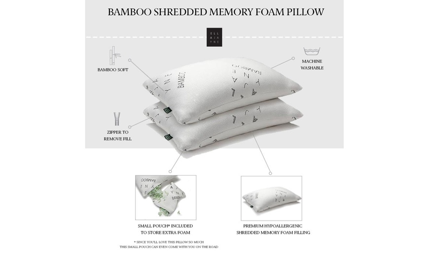 ella jayne bamboo memory foam pillow