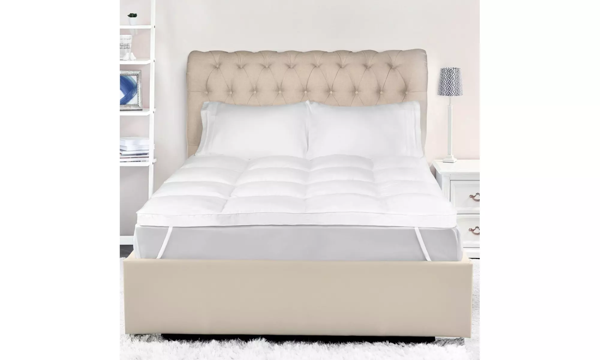 Superior All Season Down Alternative Deep Fitted 2 Inch Mattress Topper Cover - Second Medium