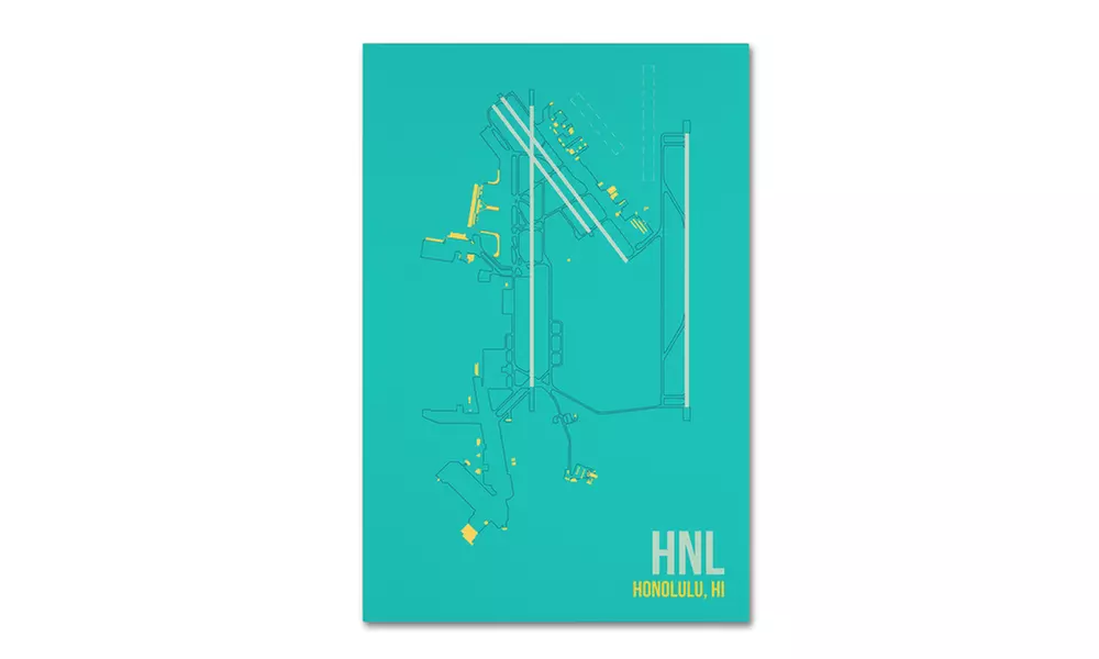 08 Left 'HNL Airport Layout' Canvas Art - Primary Image