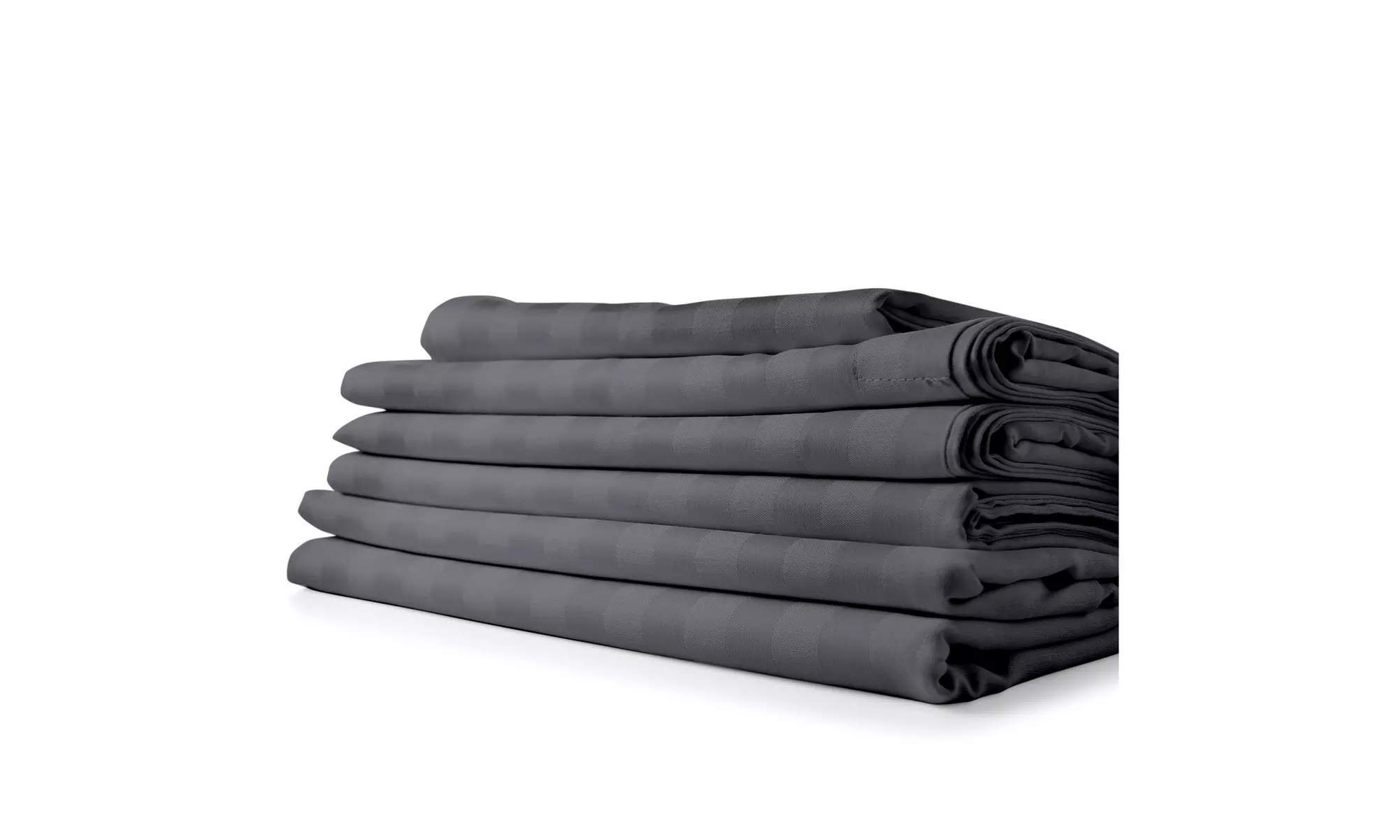 1800 Series Cotton Satin Feel Dobby Stripe Sheet Set - Assorted colors and sizes