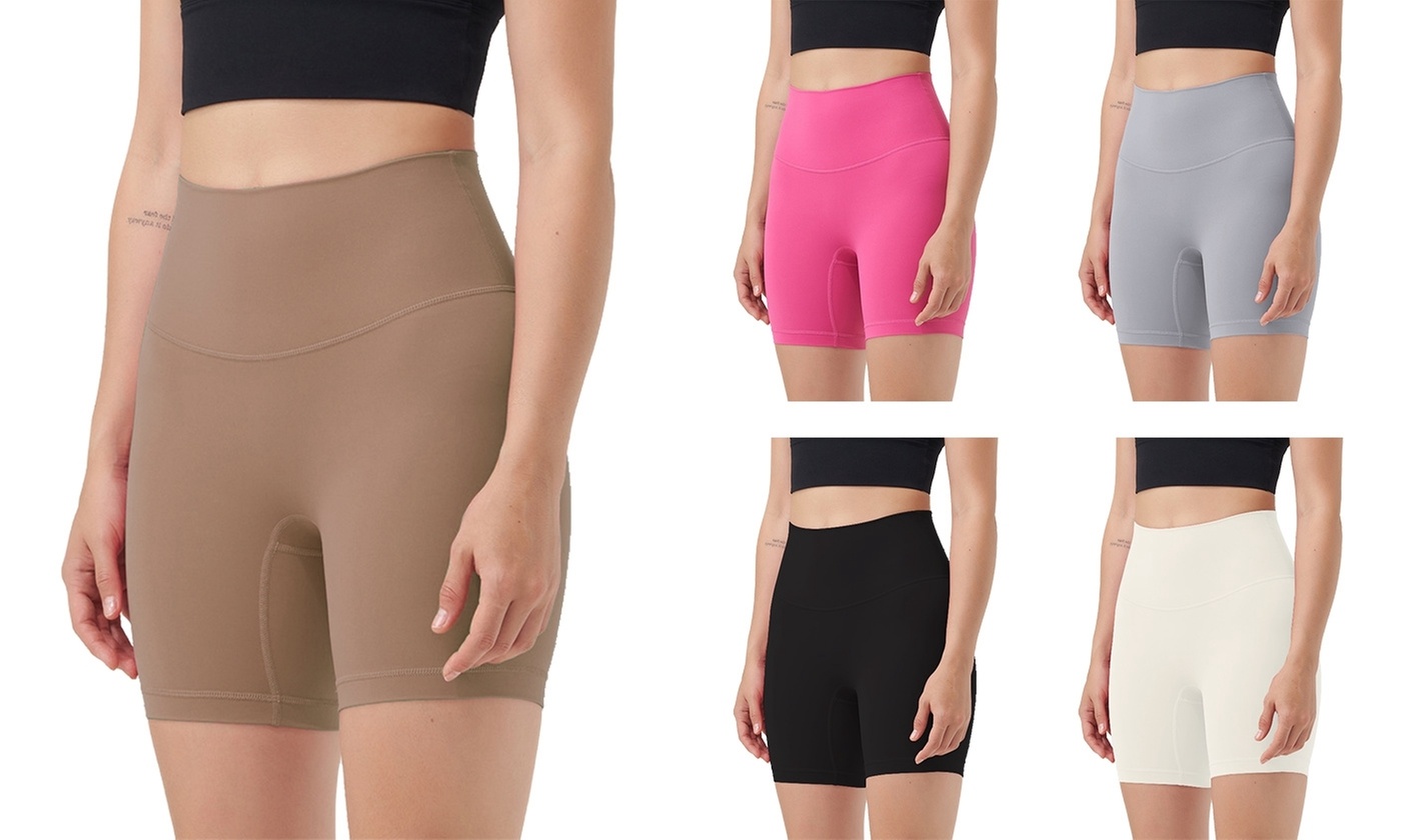 N'POLAR Women's Biker Shorts Tummy Control High Waisted Workout Shorts - Primary Image