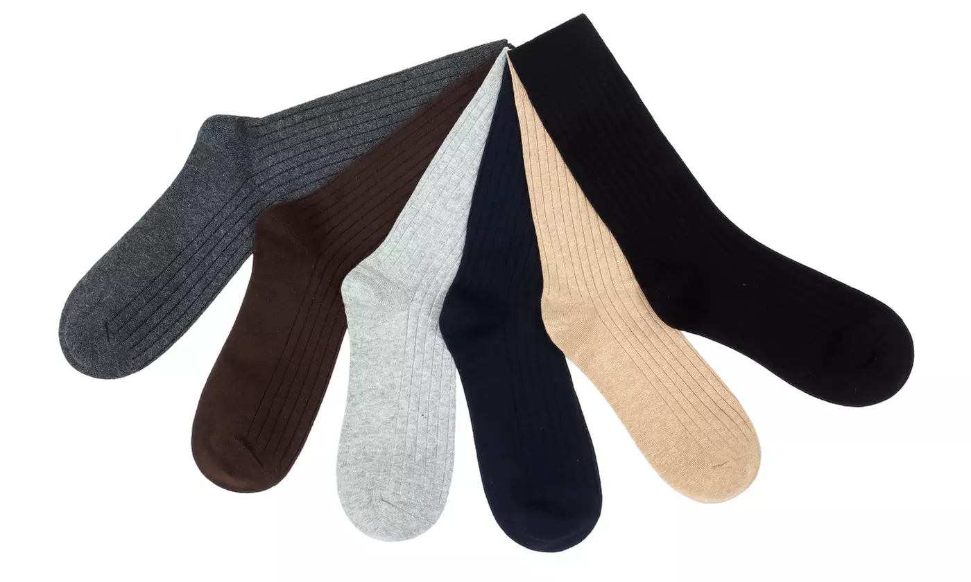Mens Warm Soft Cotton Full Cushion Crew Socks (5 Pairs)