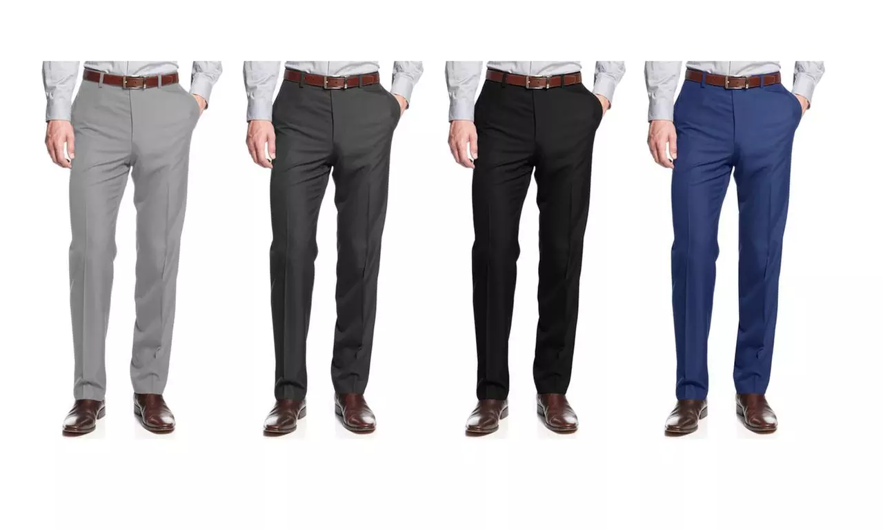 Fino Uomo Men's Classic Fit Dress Pants (Sizes 28-44) - Primary Image