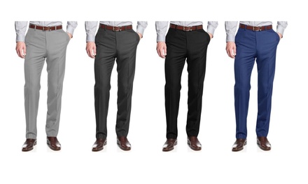 Fino Uomo Men's Classic Fit Dress Pants (Sizes 28-44) | Groupon