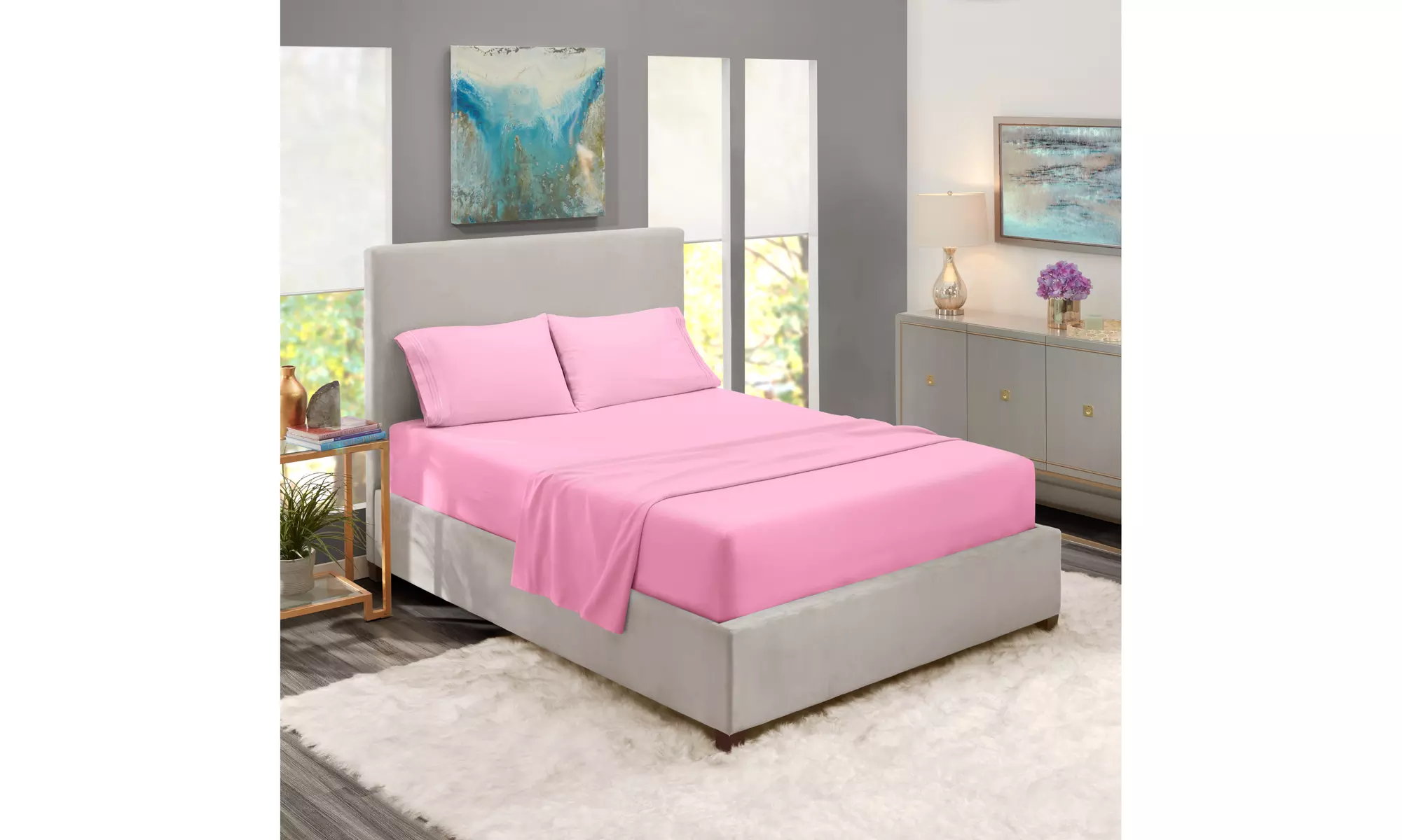 Nestl Premium Deep Pocket Extra Soft 1800 Microfiber Bed Sheet Set