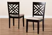 Caron Upholstered Espresso Brown Finished Wood 2-Piece Dining Chair Set - Second Medium