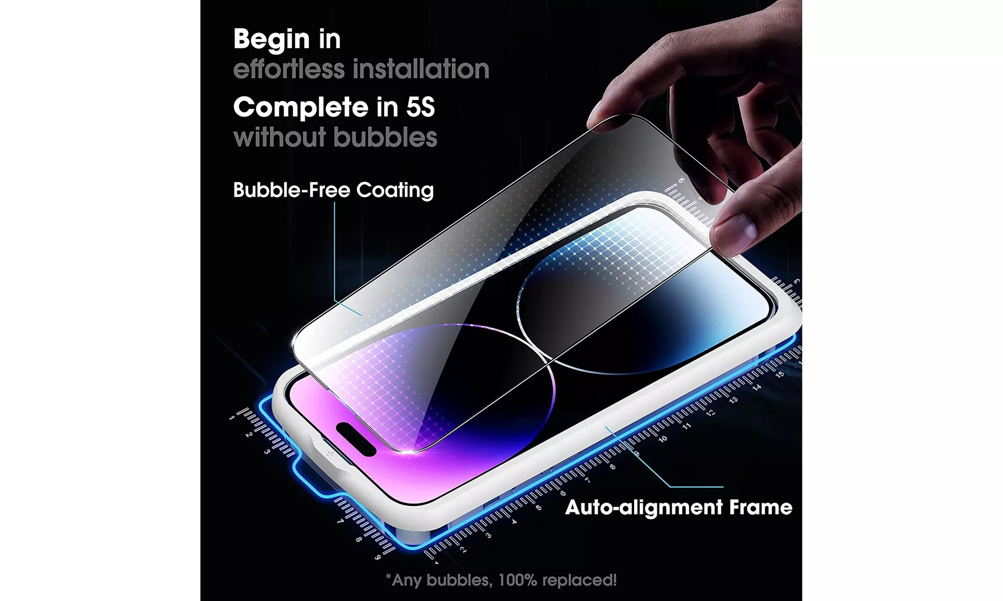 For Apple  iPhone 14 Pro 6.1 Inch Tempered Glass Screen Protector 9H Cover