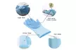 Magic Silicone Gloves, Reusable Dishwashing Gloves with Wash Scrubber, S124 - Second Medium