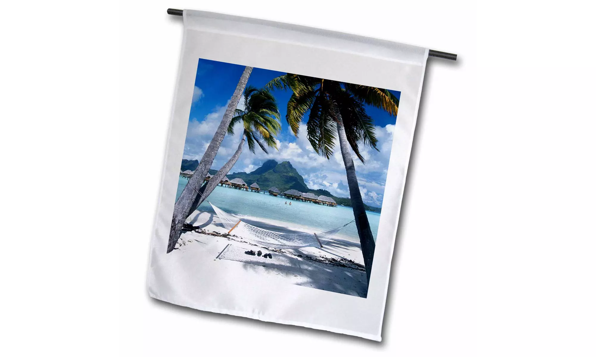  Garden Flag French Polynesia, Bora Bora, View of Beach Resort - 18 by 27-inches - Primary Image