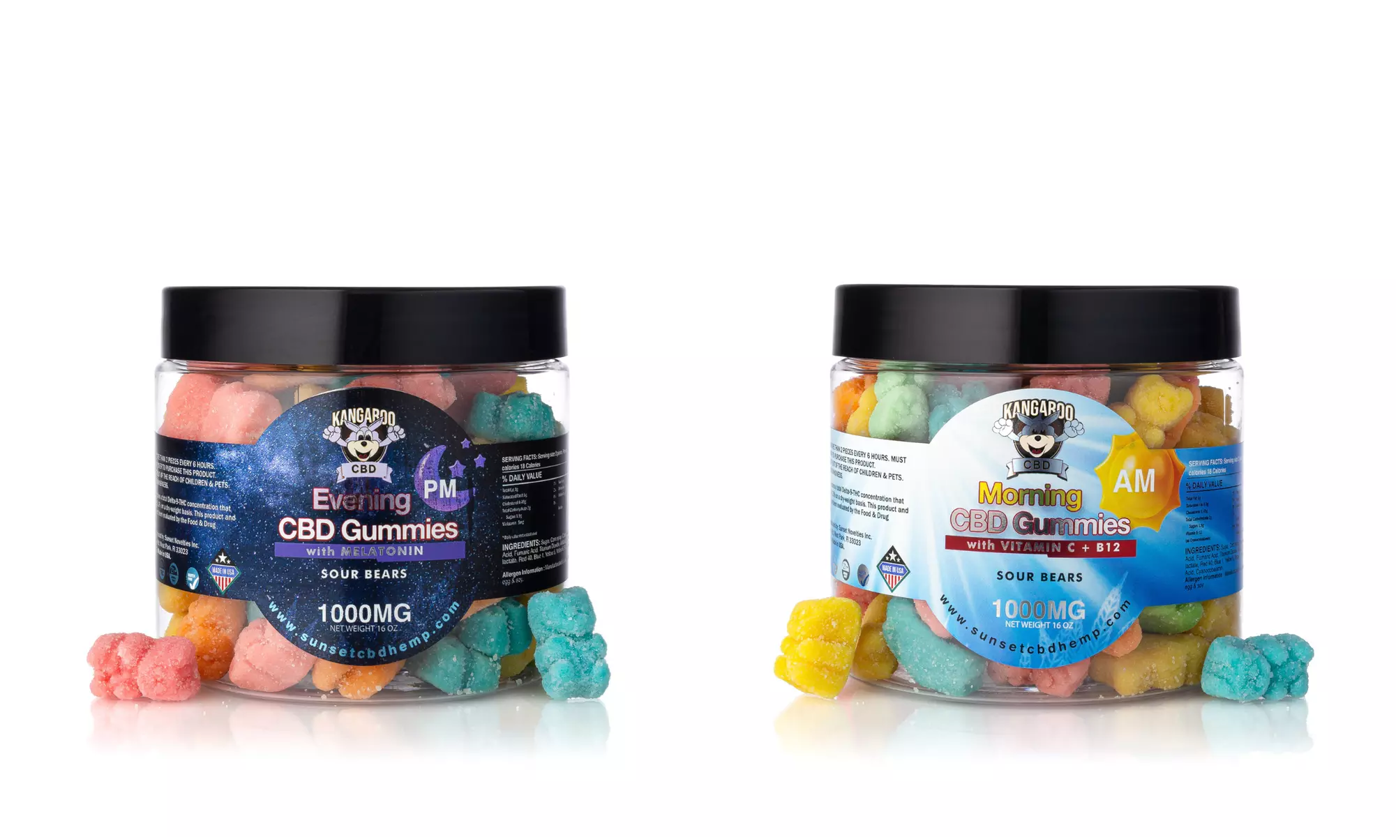 AM / PM BUNDLES - CBD Gummies from Kangaroo - Multiple Options Available