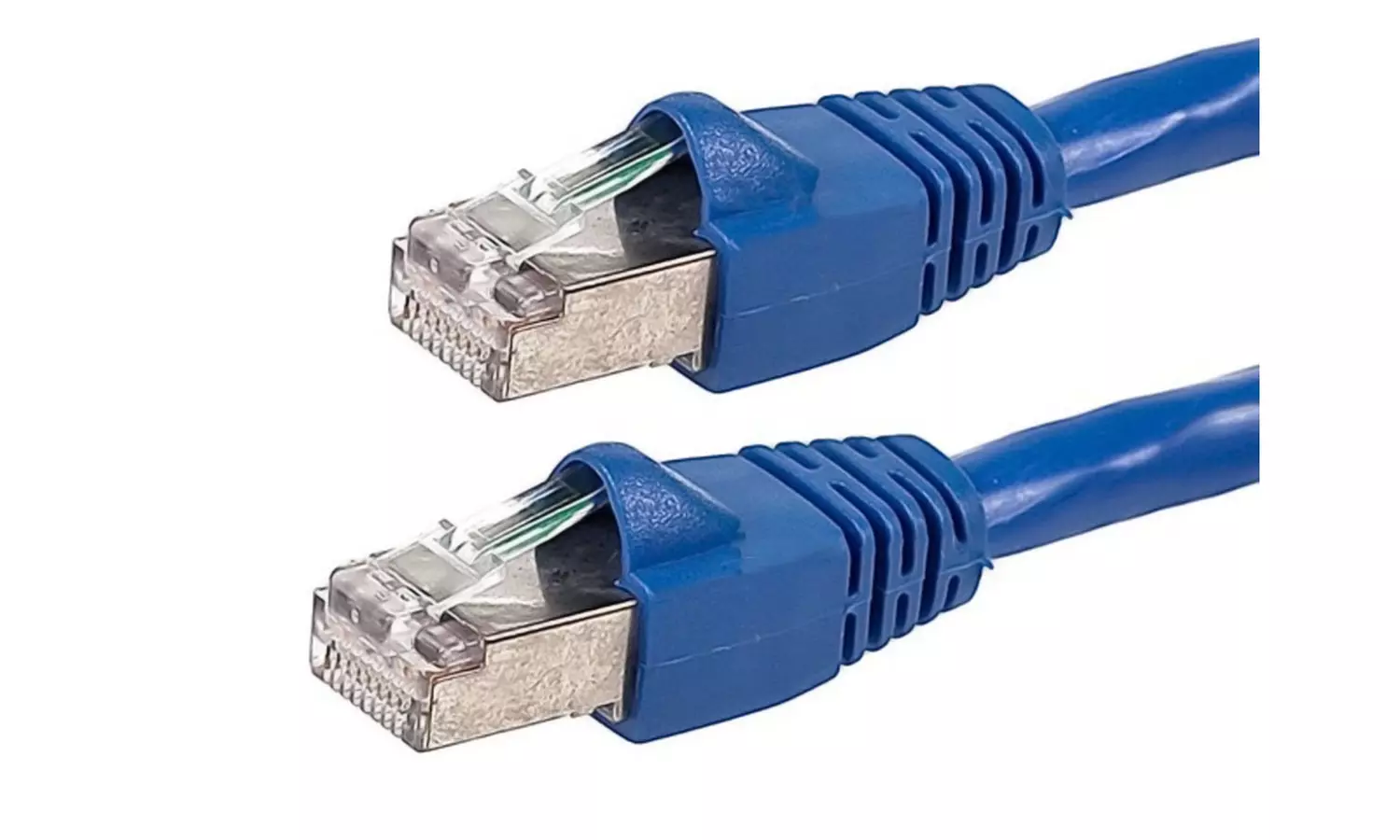 Monoprice Cat6A 24AWG STP Ethernet Network Patch Cable, 10G, 5ft, Blue 10 pack  - Primary Image