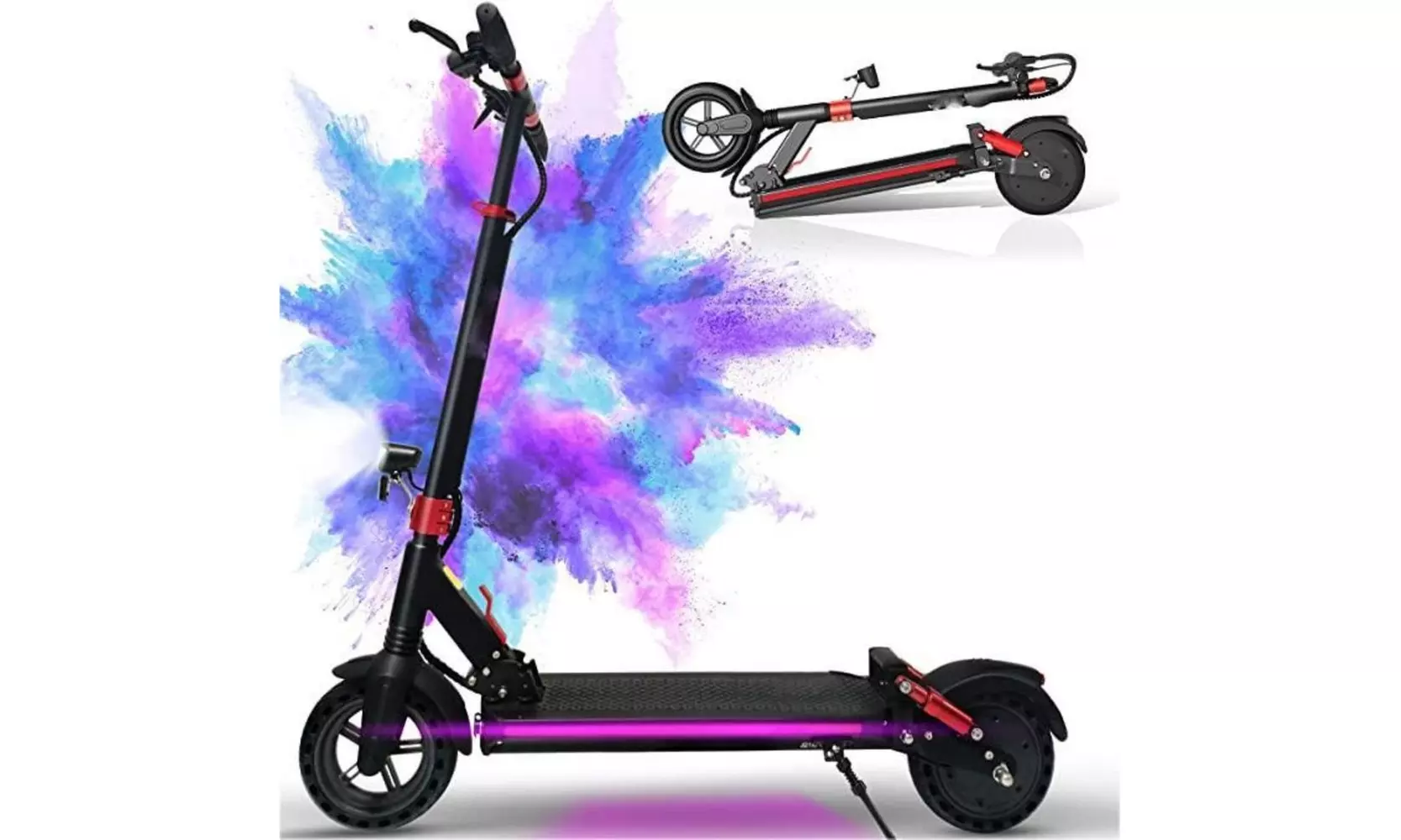 Electric Scooter,Foldable Commuting Electric Kick Scooter, Dual Suspension - Primary Image