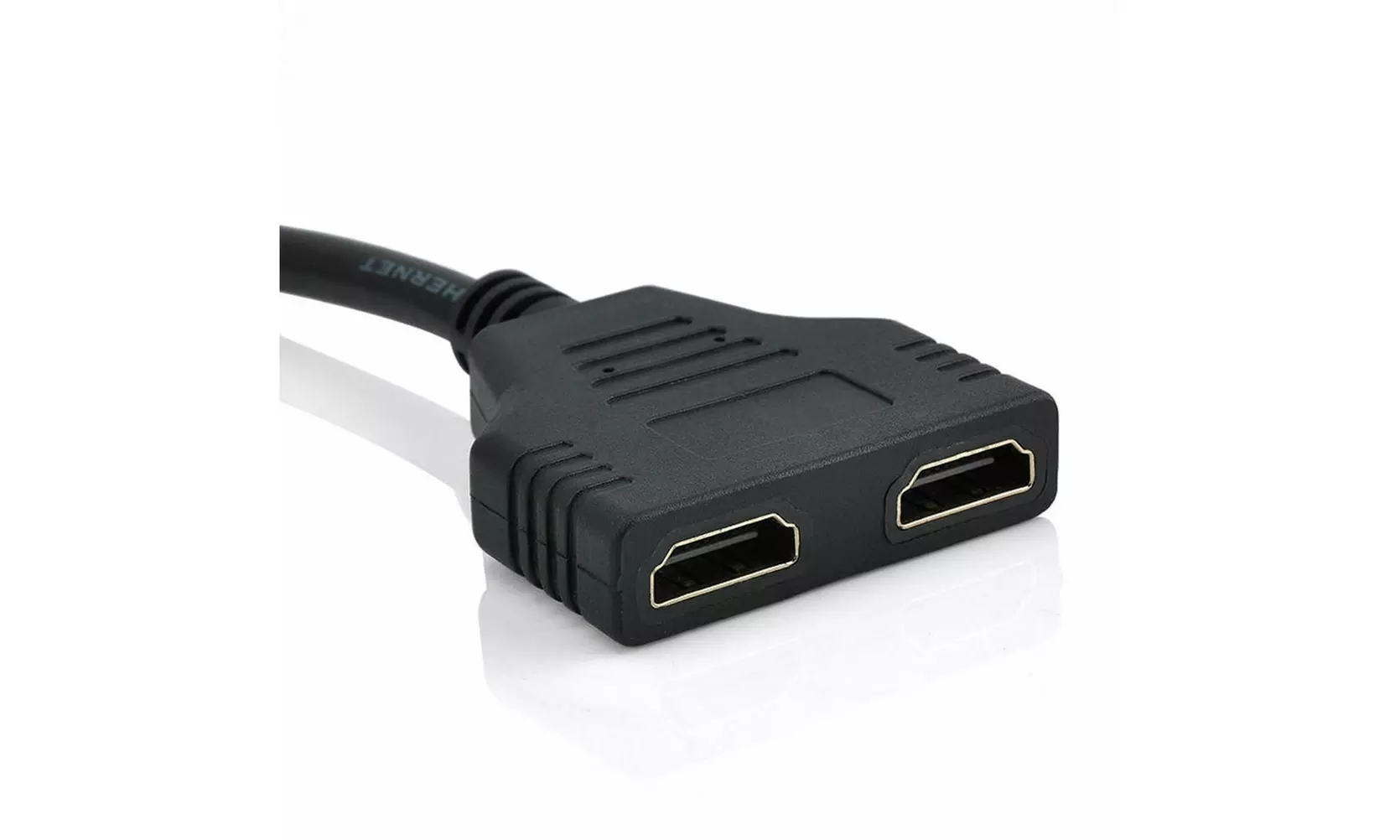 HDTV 1 Input 2 Output HDMI Splitter Male to Female Cable Adapter Converter  - Primary Image