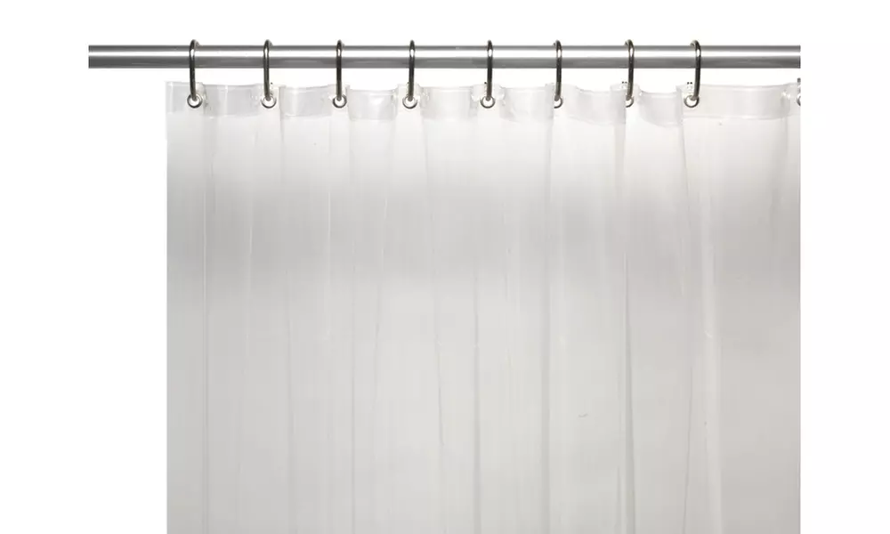 Jumbo Long Vinyl Shower Curtain Liner With Metal Grommets - 72" Wide X 96" Long - Primary Image