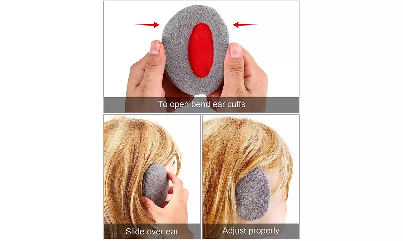 6 Pairs Bandless Ear Warmers Winter Bandless Fluffy Fleece Earmuffs