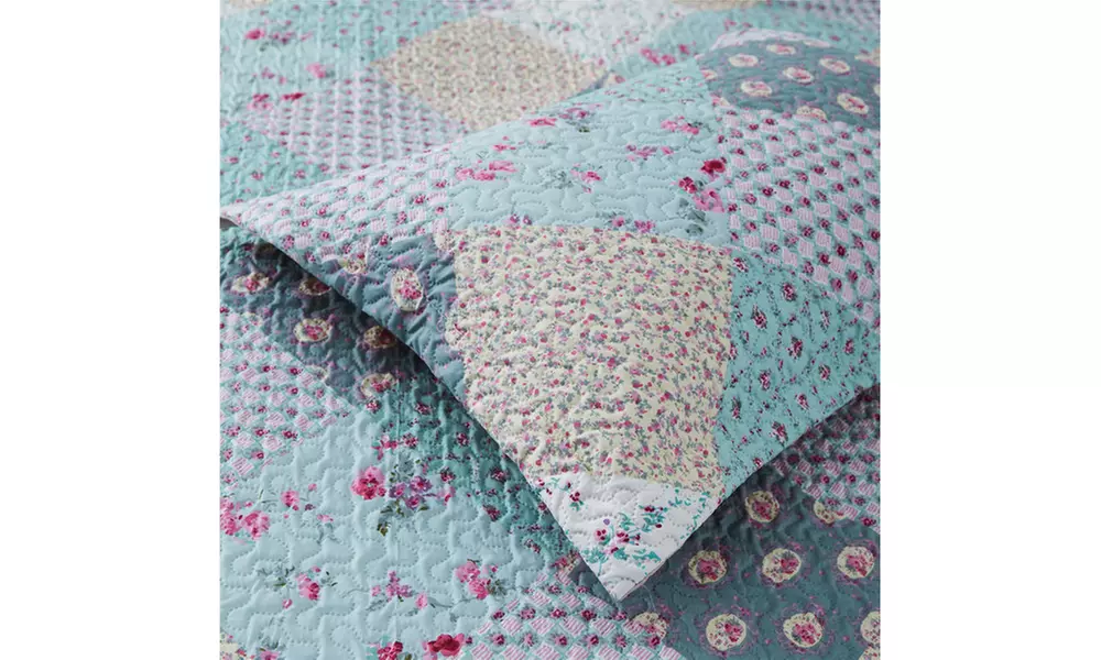 JML 3-Piece Reversible Quilt Set,Home Collection Printed Bedspread With 2 Shams