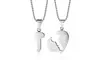 Stainless Steel His & Hers Matching Set 'I Love You' Couple Pendant Necklaces