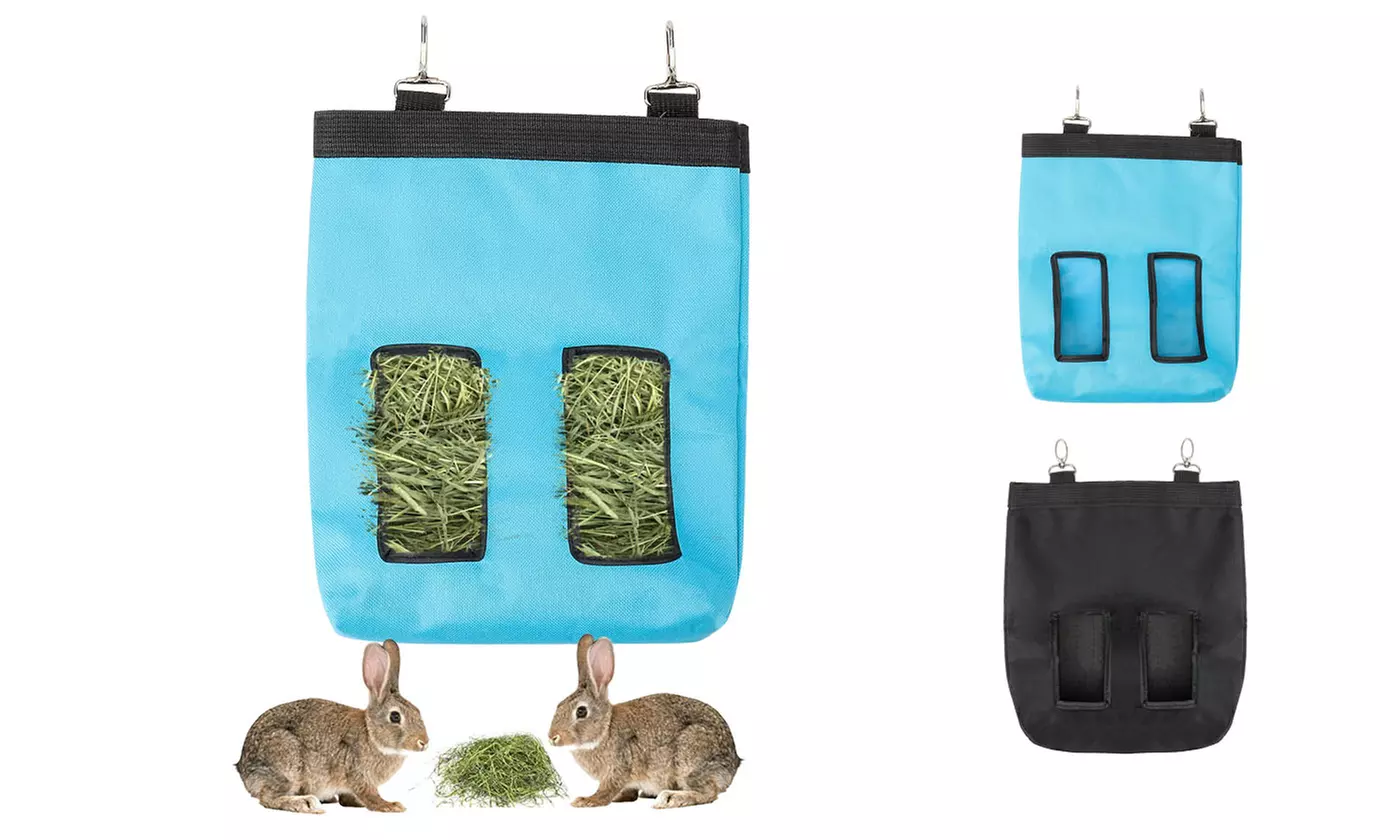 Rabbit Guinea Pig Hay Feeder Bag Hay Bag Hange Feeder Sack for Chinchilla Bunny - Primary Image