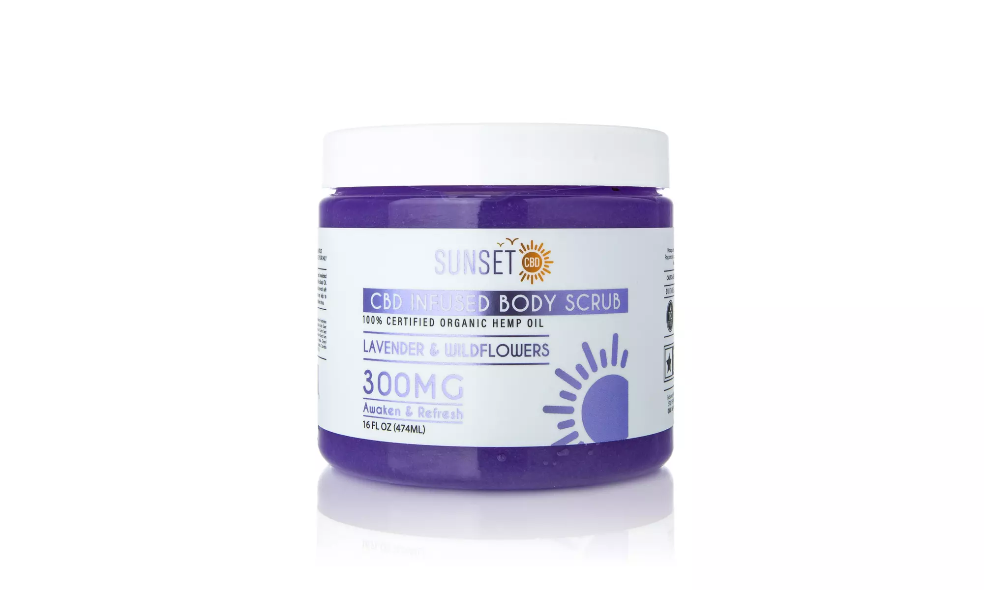 Exfoliating Body Scrubs Infused w/ 300MG of Certified Organic CBD - Second Medium