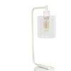 Image 13: Bronson Antique Style Industrial Iron Lantern Desk Lamp with Glass Shade