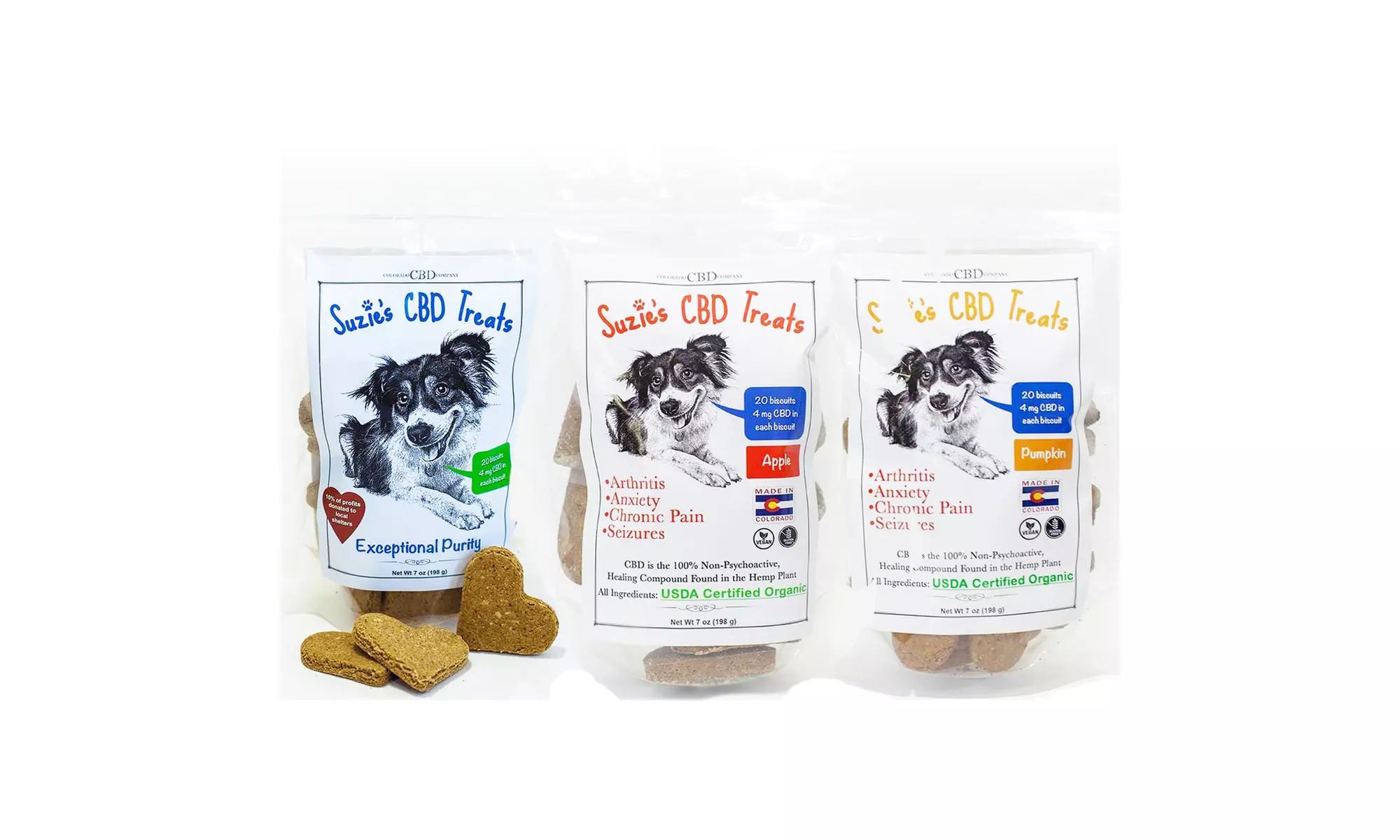 Suzie's CBD Pet Treats Organic CBD Dog Biscuits - Primary Image