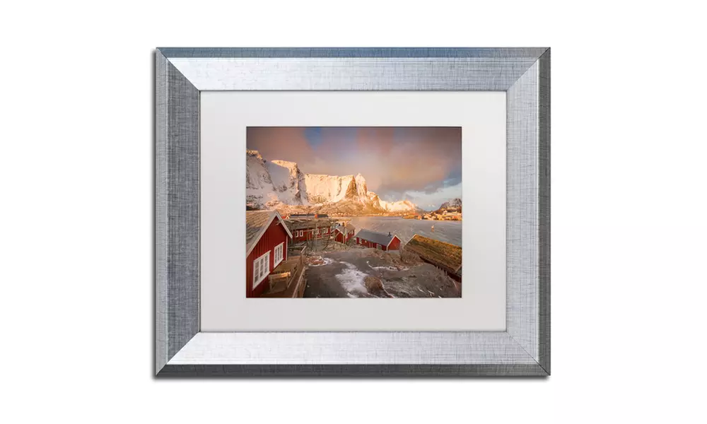 Philippe Sainte-Laudy 'Welcome to Reine' Matted Silver Framed Art - Primary Image